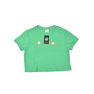 WHERE I'M FROM Women's Regular Size M Green Shamrock Crop Top Polyester NEW
